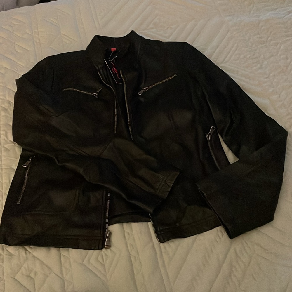 Black Faux Leather Jacket